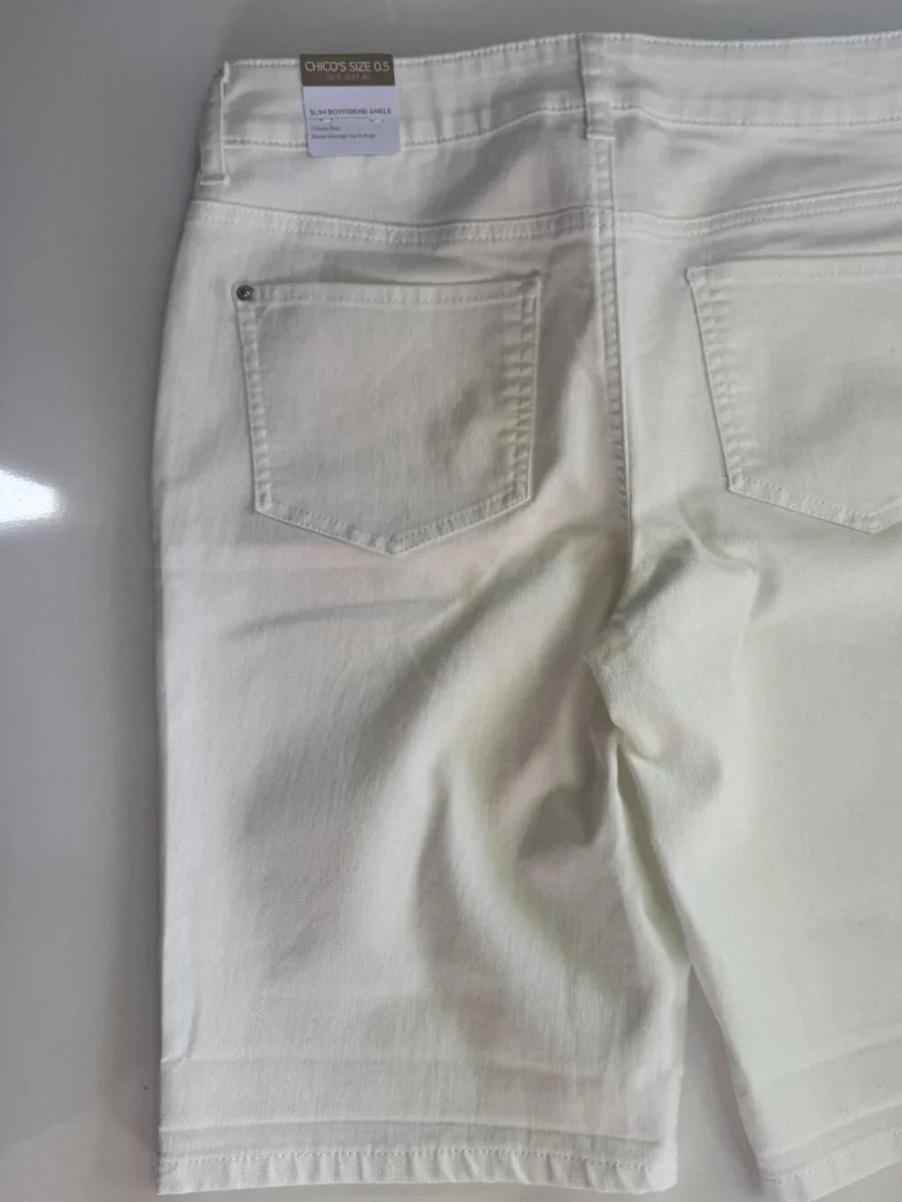 White Long Denim Shorts:  NWT